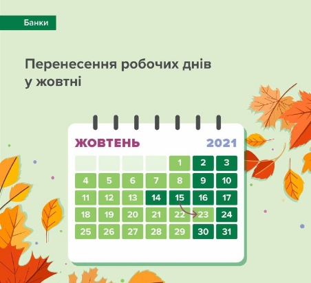 Тривалі вихідні у жовтні: як працюватимуть банки